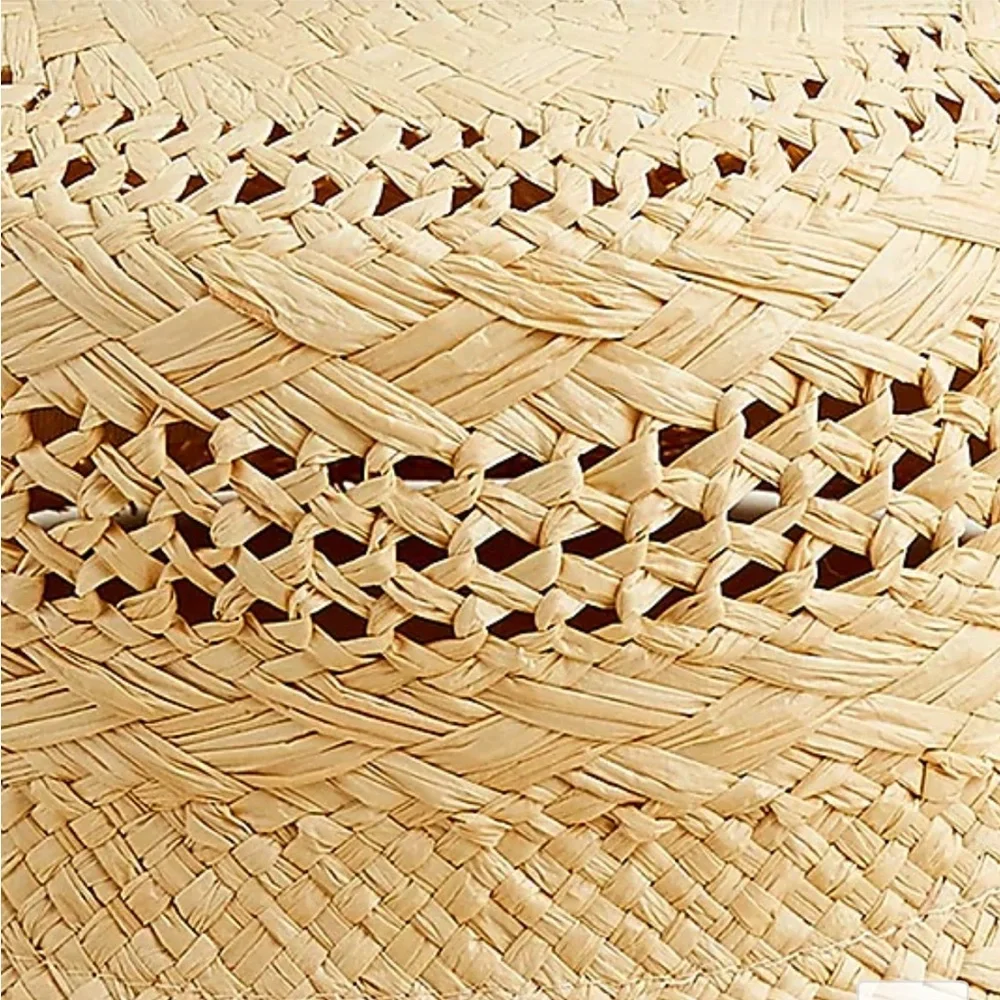 J.Crew Open-weave straw bucket hat